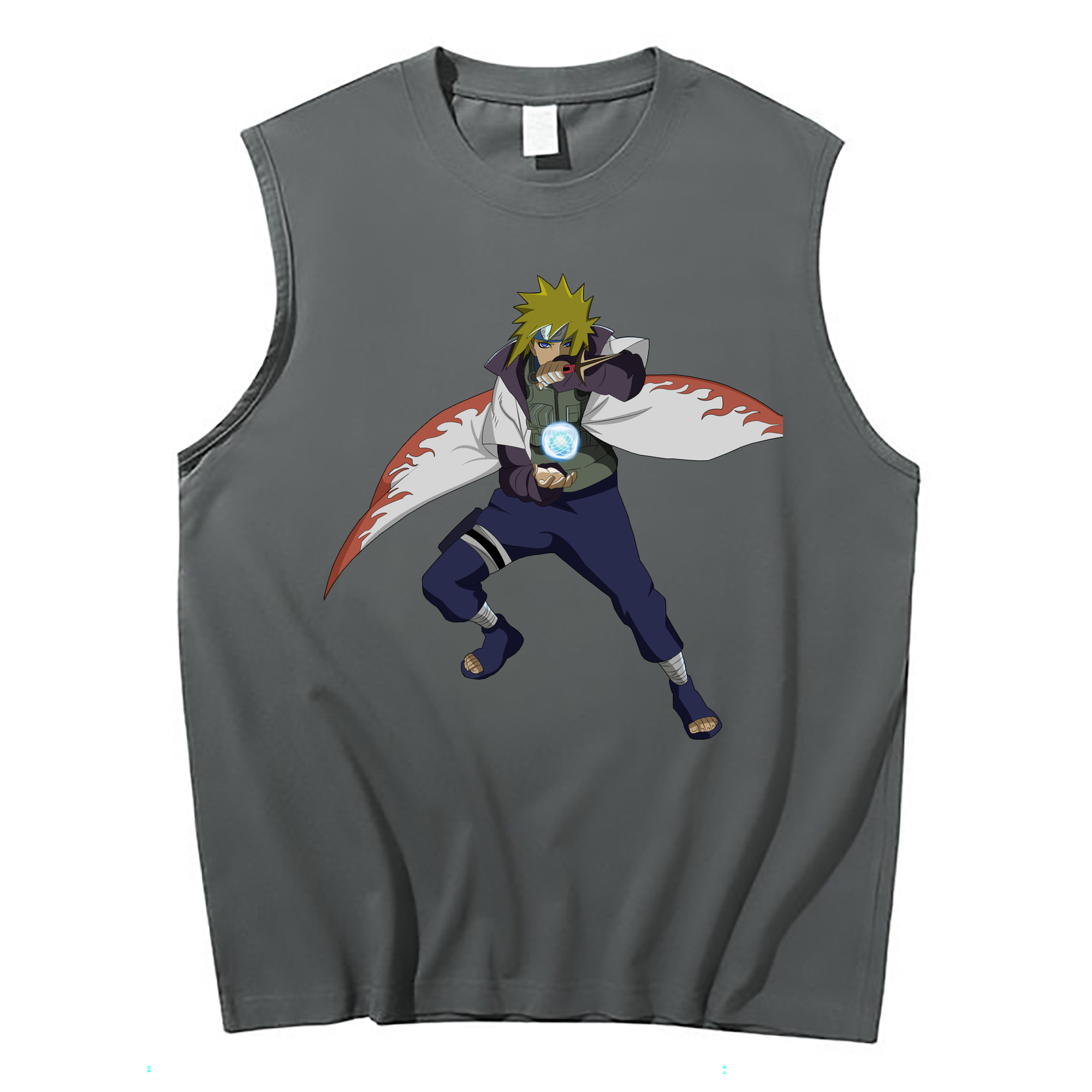 （画像用） NARUTO -ナルト- 波風 ミナト Namikaze Minato コットン100％タンクトップ（フロントプリント）